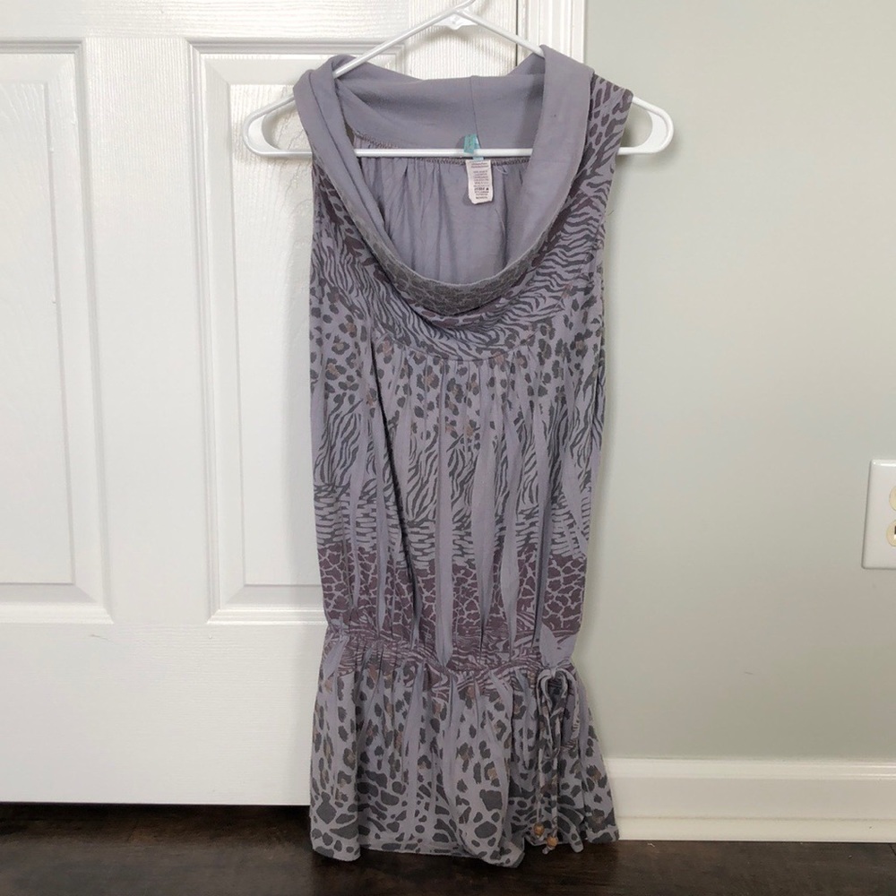 Purple animal print top